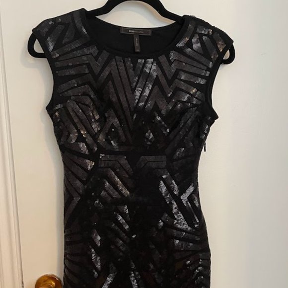 BCBG Maxazria Bodycon Sequin festive Dress - Picture 1 of 3